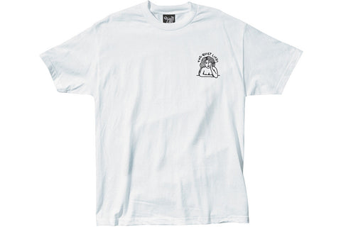 QUIET LIFE - SMOKING GIRL T-SHIRT - WHITE - WHITE